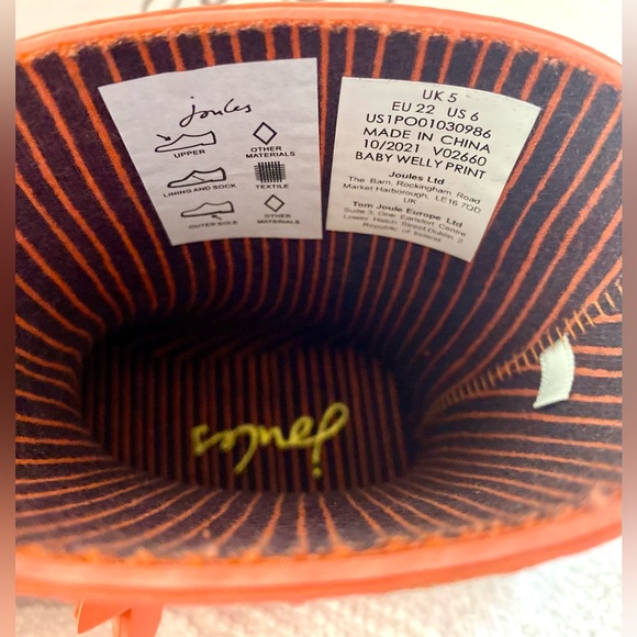 🐸Joules Kids Welly Rain Boots - 🦀 Last 3 in Adorable Styles: Frog Crab Ladybug!🐞 - Picture 10 of 16